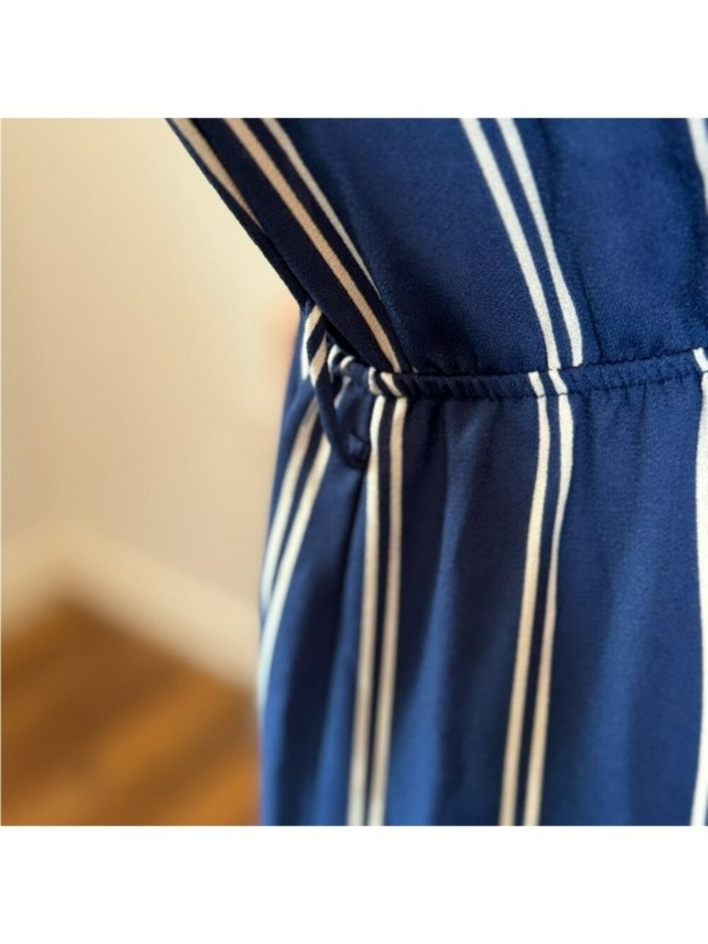 Forever 21 Large‎ Elegant Blue Striped Maxi Dress - Picture 5 of 7